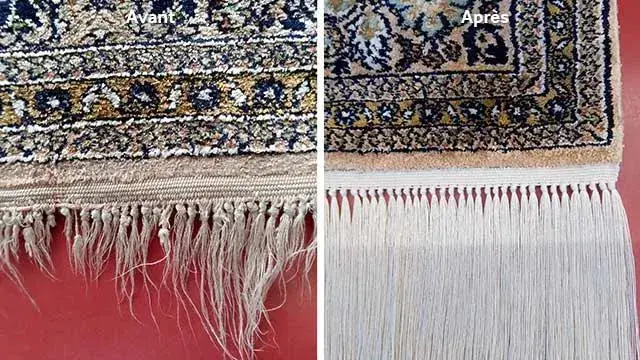 Restauration des franges - Avant et Après