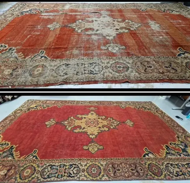 Restauration intégrale - Tapis persan ancien