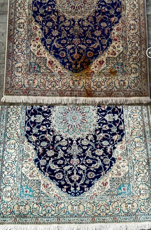 Réparation de brûlures sur tapis d'Orient